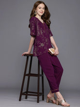 Floral Printed Tunic & Trousers Co-ords-AHTUPN-COMBO-908